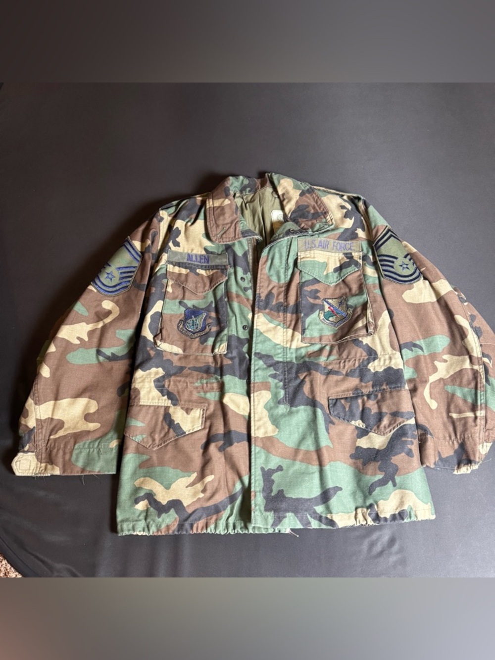 U.S. Air Force Woodland Camo Field Jacket Vintage Gorpcore Utilitarian